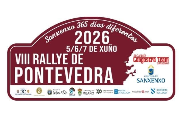 Placa oficial VIII Rallye de Pontevedra
